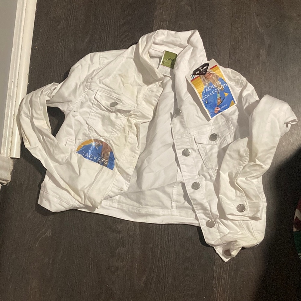 jean jacket. white, from ross
